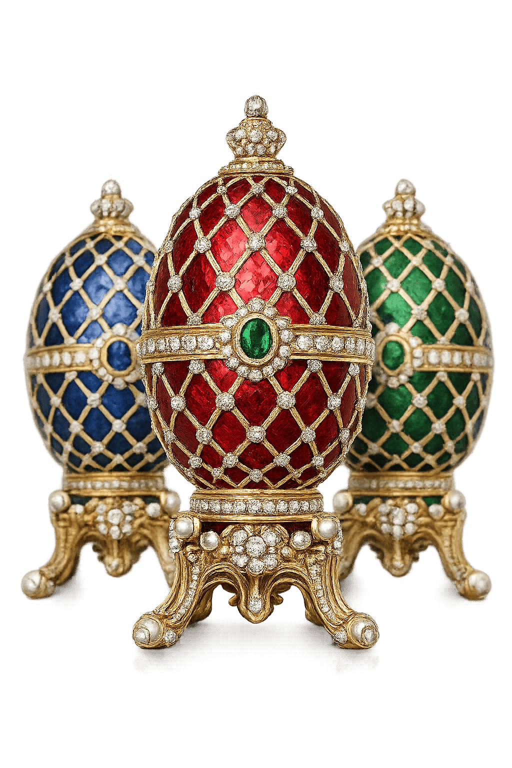 Luxury Fabergé-style eggs representing careful handling and specialty moving services by Starbright Vanlines
